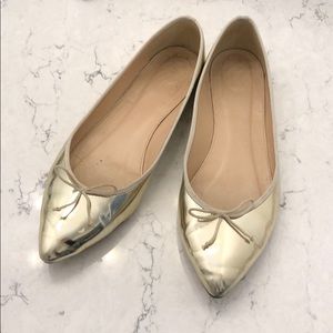J.Crew Gold Flats